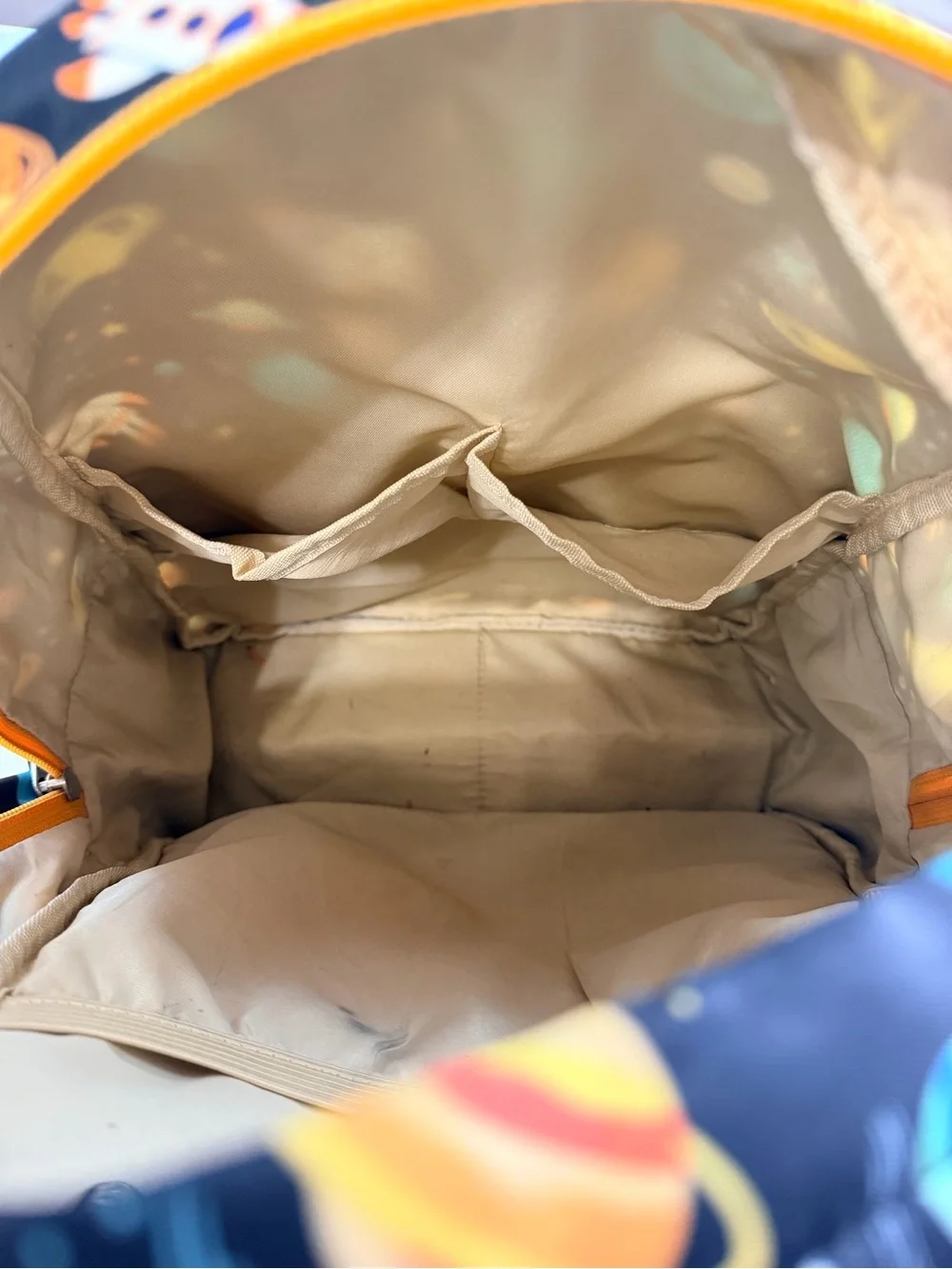 Kids Space Rocket Backpack - Black with Multi-Color Planets